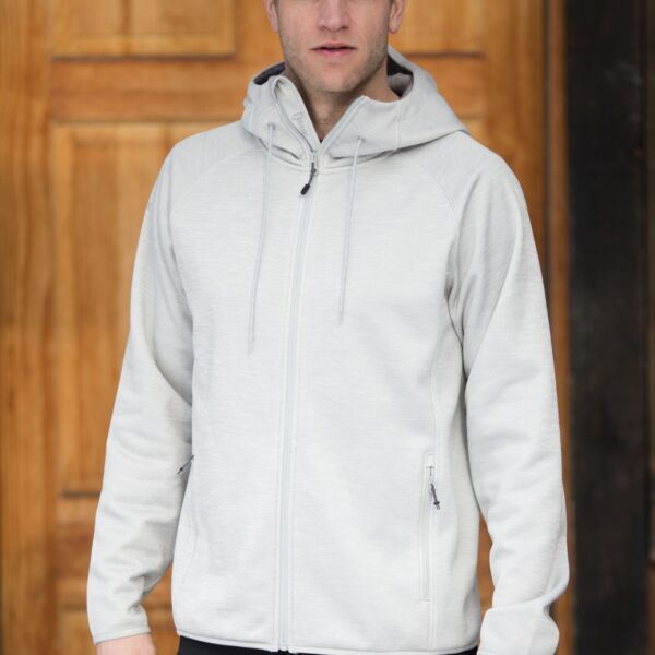 DRYFRAME® DRY TECH WATER RESISTANT FLEECE FULL ZIP HOODED JACKET. Thumbnail