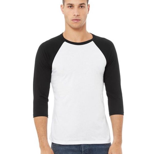 BELLA + CANVAS - Unisex Three-Quarter Sleeve Baseball Tee Thumbnail