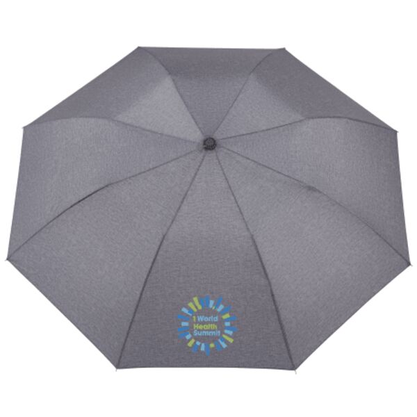 42" Auto Open Heathered Windproof Folding Umbrella Thumbnail