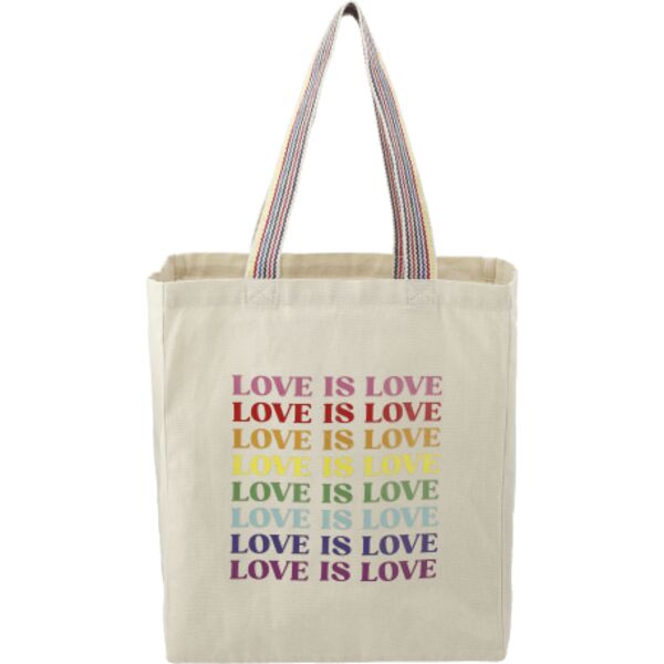 Rainbow Recycled 8oz Cotton Grocery Tote Thumbnail