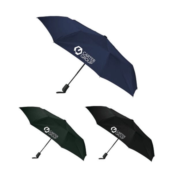 42" Heathered Strap Auto Open Umbrella Thumbnail